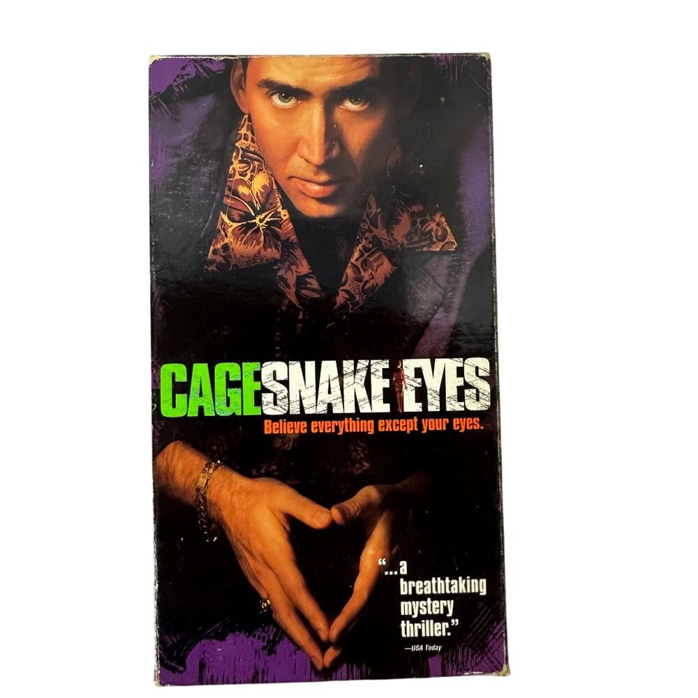 Snake Eyes VHS 1998 Thriller Starring Nicolas Cage Directed By Brian De Palma